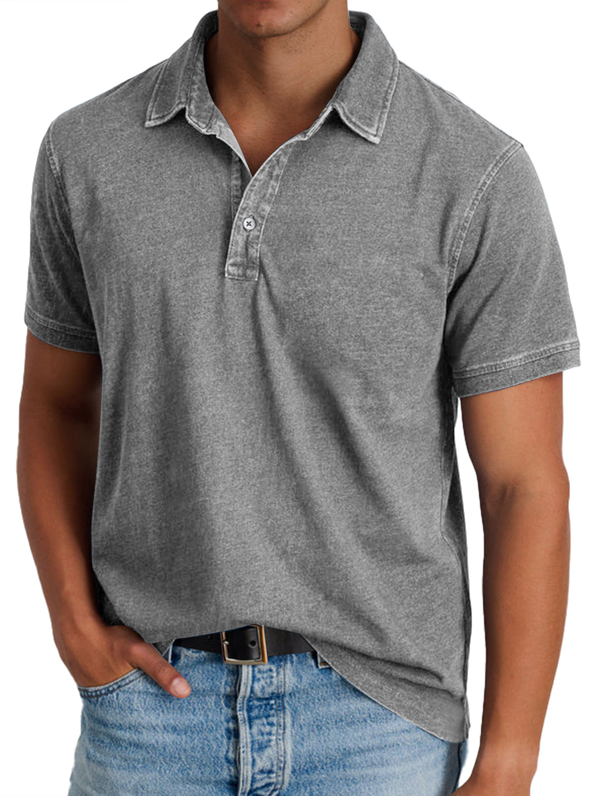 Morgan | Vintage-Washed Polo Shirt