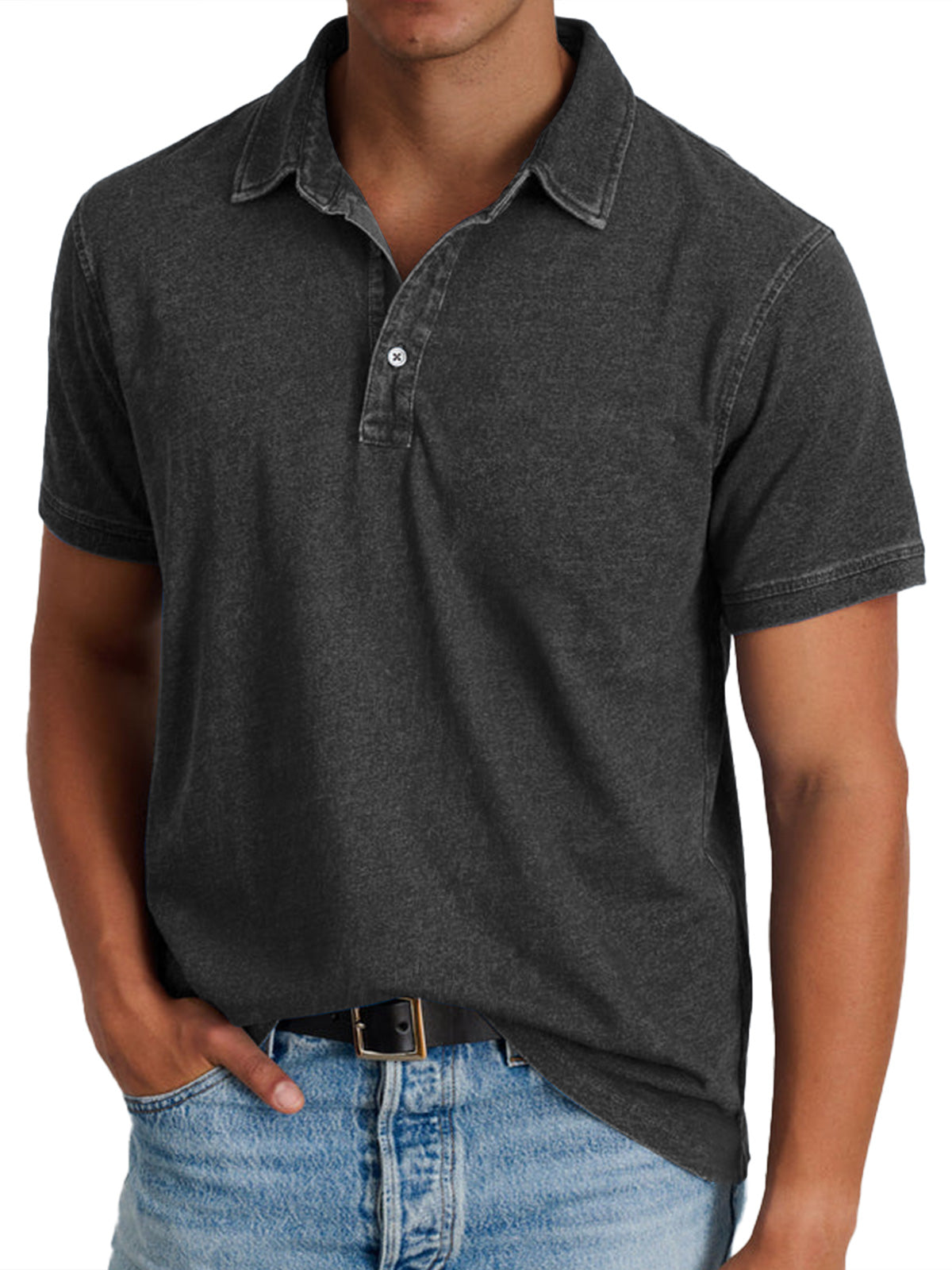 Morgan | Vintage-Washed Polo Shirt