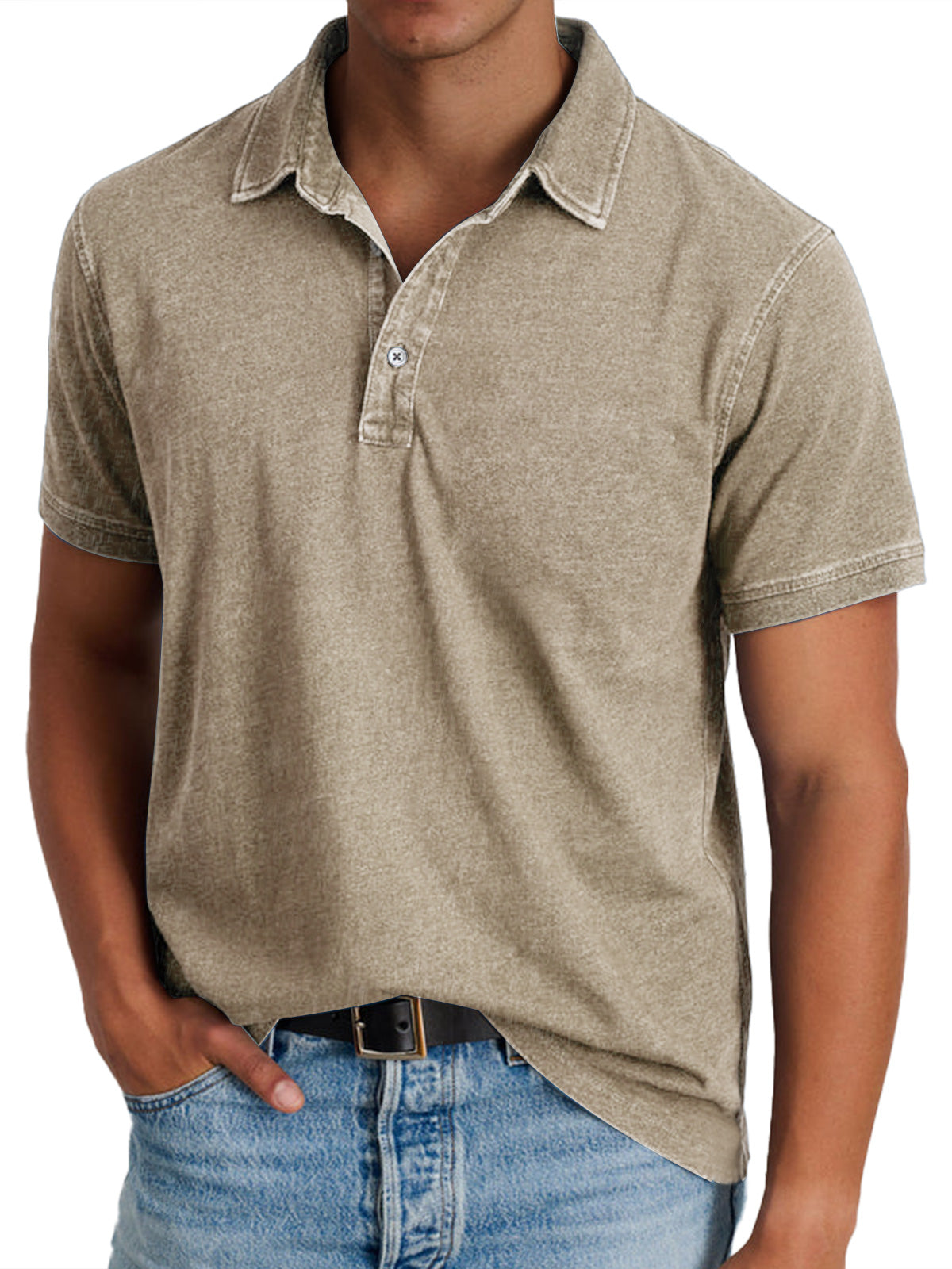 Morgan | Vintage-Washed Polo Shirt