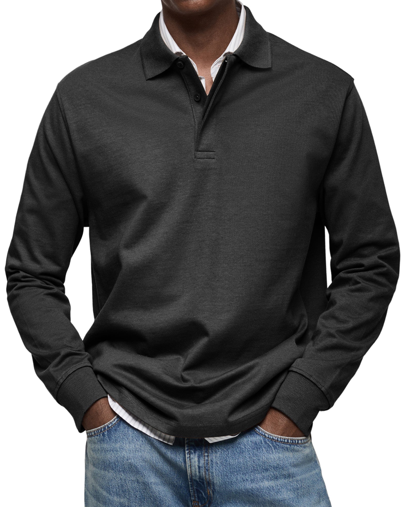 Gary | Classic Long Sleeve Polo Shirt