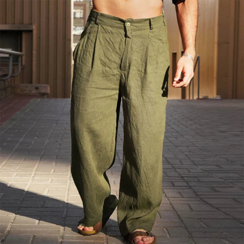 Dario | Wide-Leg Linen Pants