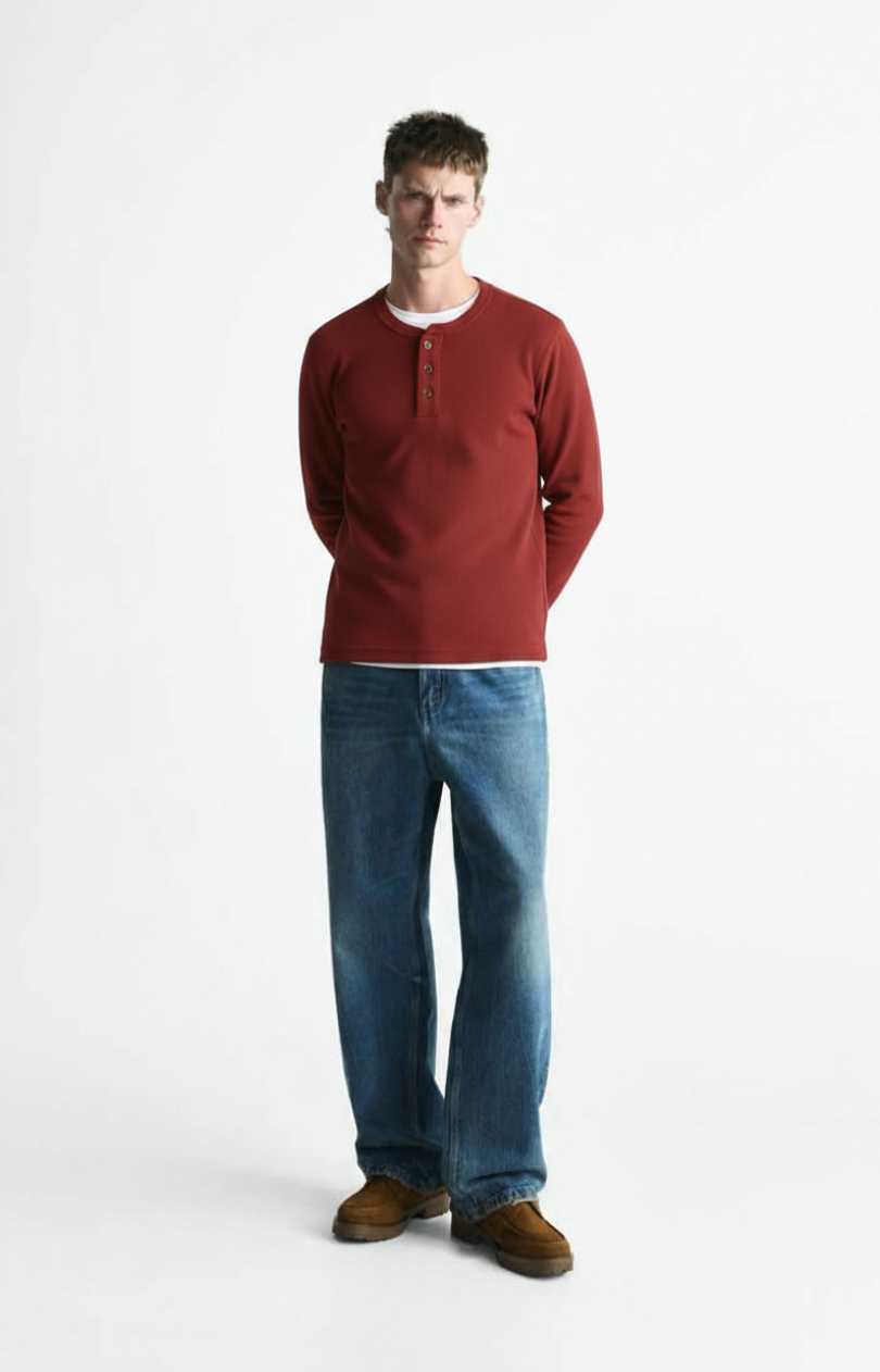 Matteo | Casual Long Sleeve Henley
